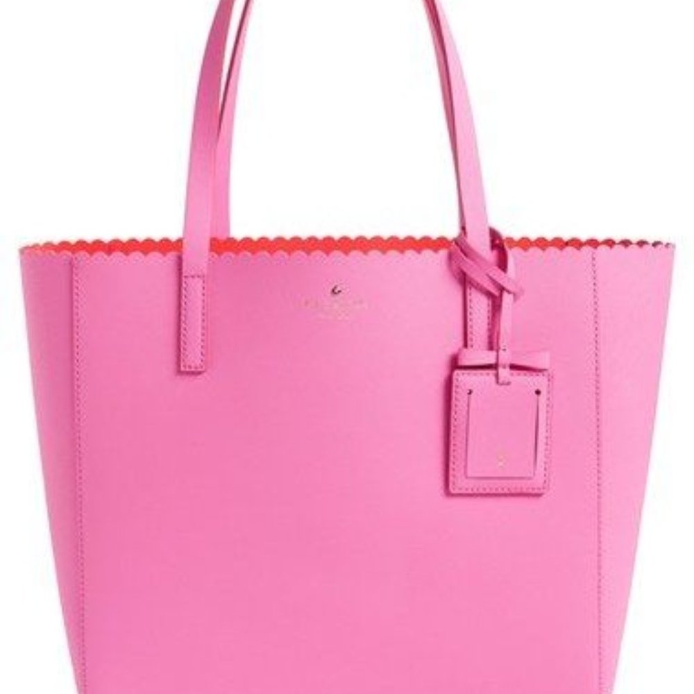 Kate Spade New York Cape Drive Hallie Pink Scalloped Tote